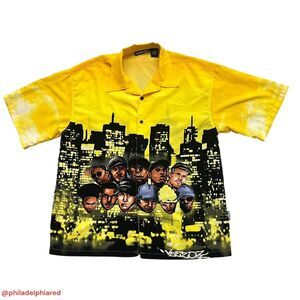 Vintage Y2K 2000’s Vezzo Hip Hop Rapper themed button up casual shirt mens XL